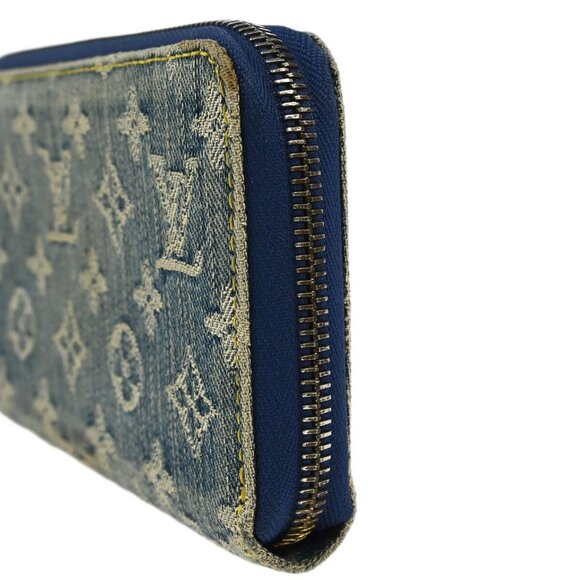 Louis Vuitton Blue Monogram Denim Zippy Wallet - Picture 4 of 15